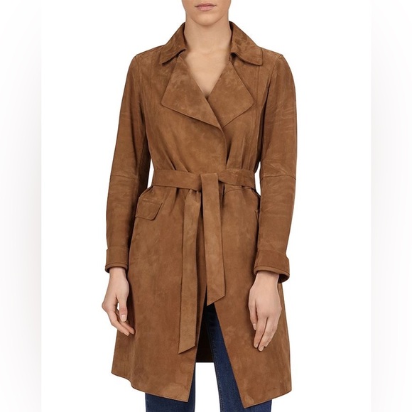 Gerard Darel Jackets & Blazers - Gerard darel suede coat belted brown